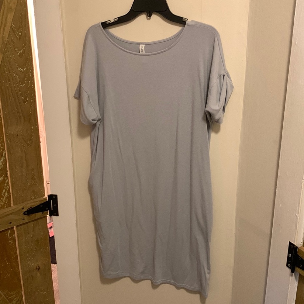 Light blue T-shirt dress
